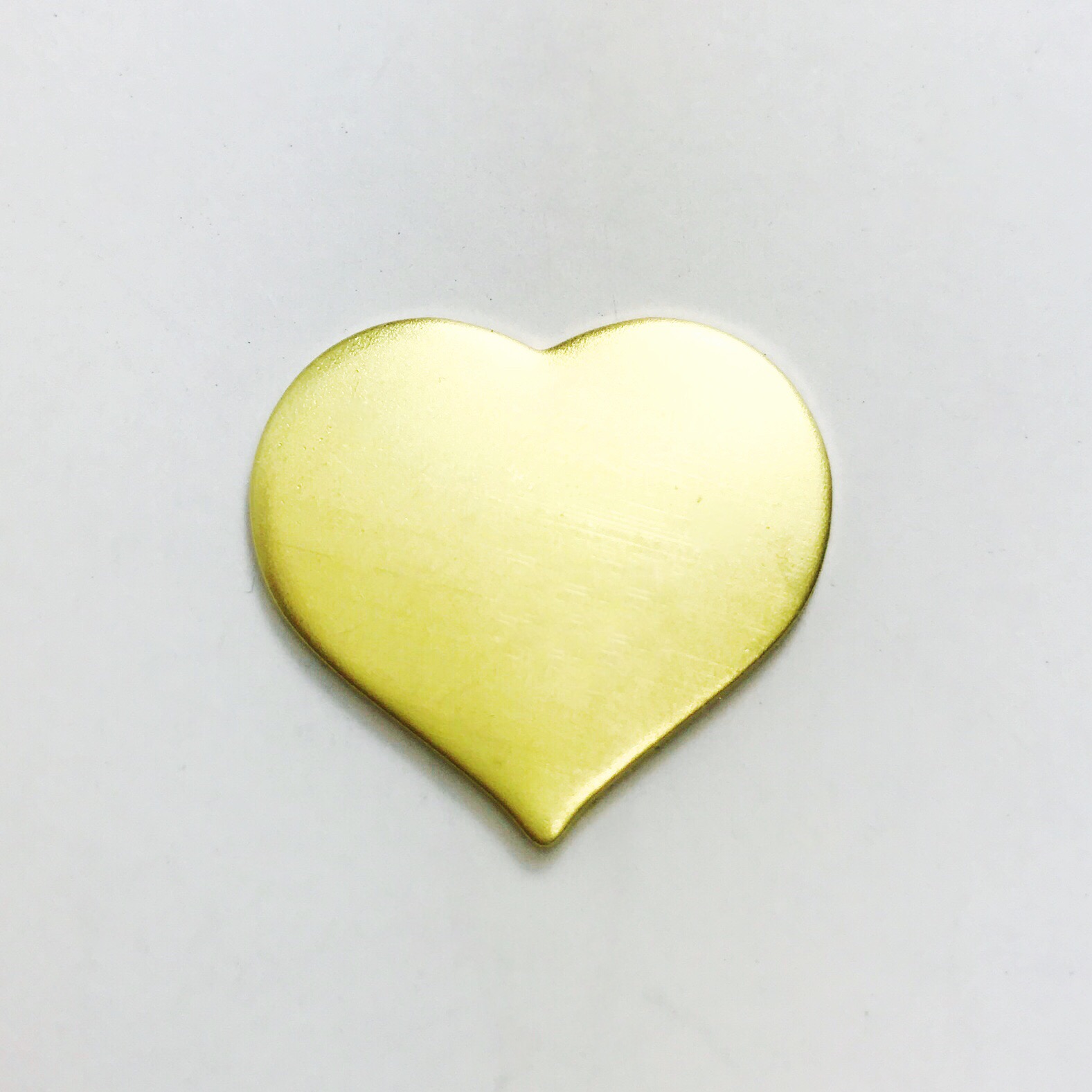 Brass Heart 1.5 inch 3 pack 16g